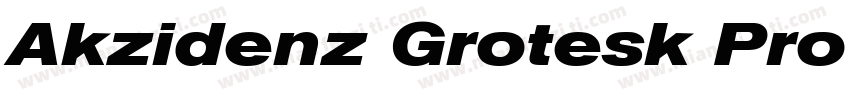 Akzidenz Grotesk Pro Bold Extended字体转换